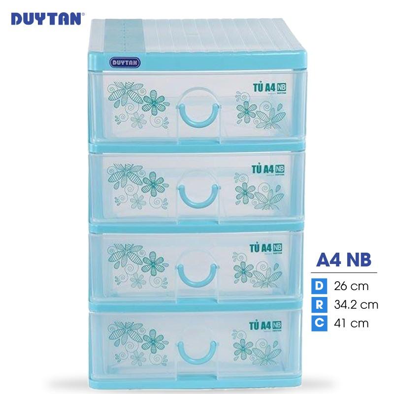 Tủ nhựa DUY TÂN A4 nắp bằng 4 ngăn - 43433