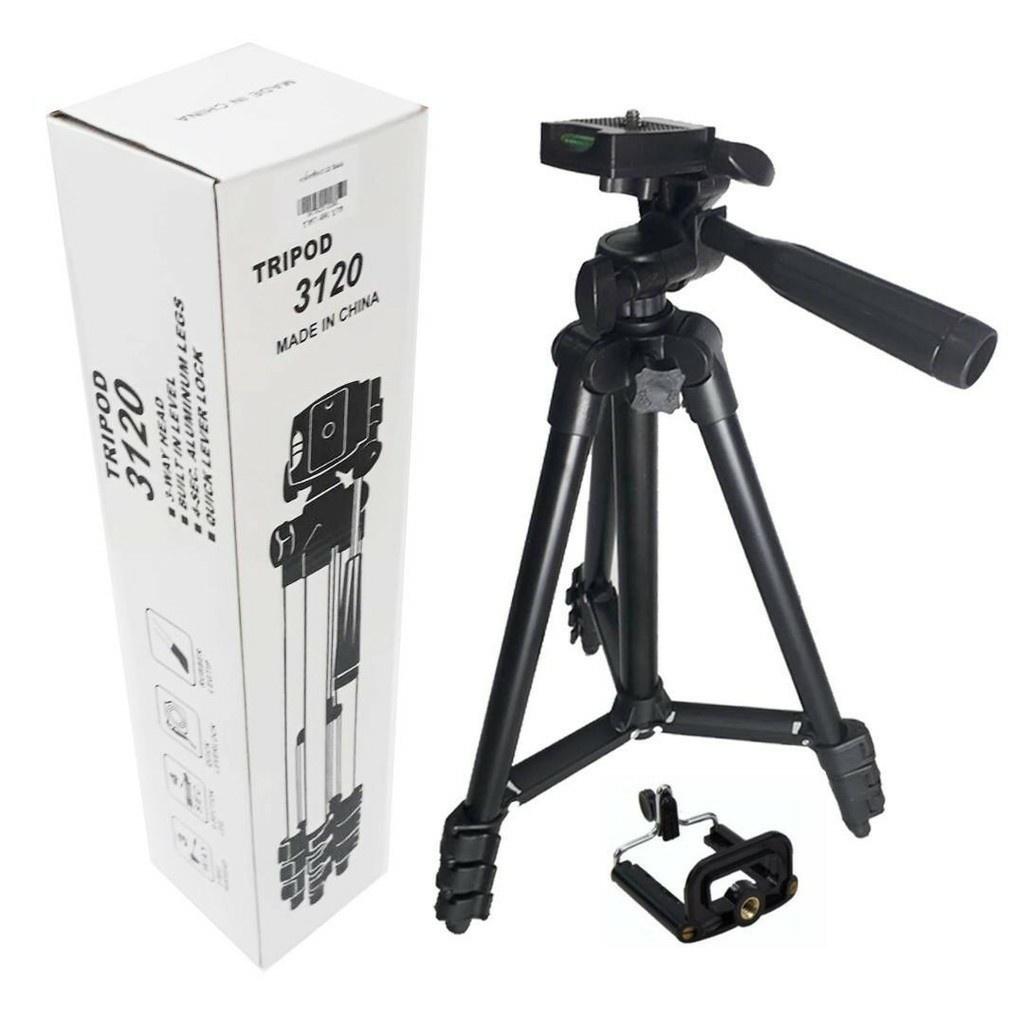 Chân tripod máy ảnh, điện thoại 3120A - Ổn định, chống rung sốc tốt - Kéo dài tối đa 106cm, gấp gọn 35cm - Dễ dàng