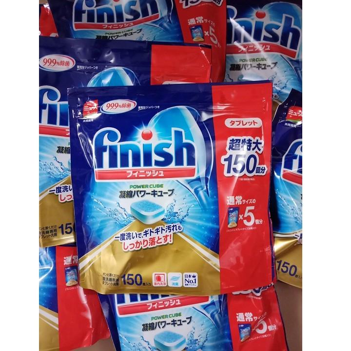 Tặng 10 viên khi mua túi viên rửa bát chén ly Finish bóng muối bột vt Somat Alio