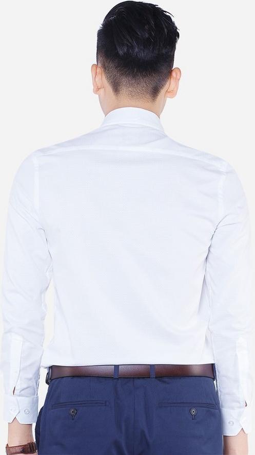 Áo sơ mi nam dài tay ALIGRO 100% chất cotton mềm mịn, thoáng mát, cổ bẻ dáng ôm body màu trắng ALGS149