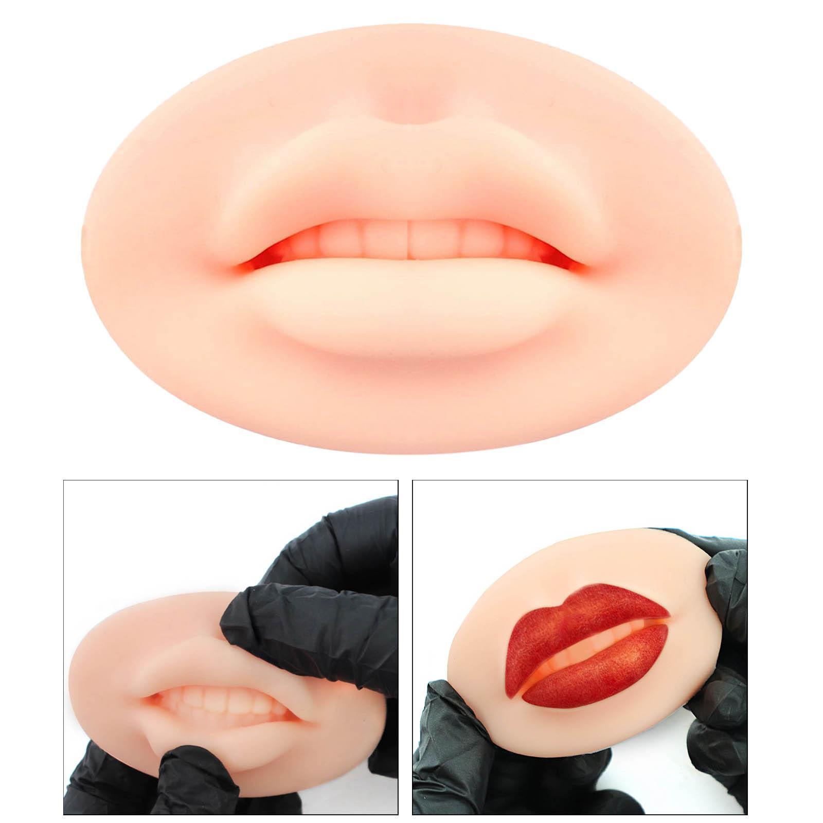5D Silicone Lips Practice Permanent Soft for Beginners Piercing Practice Light