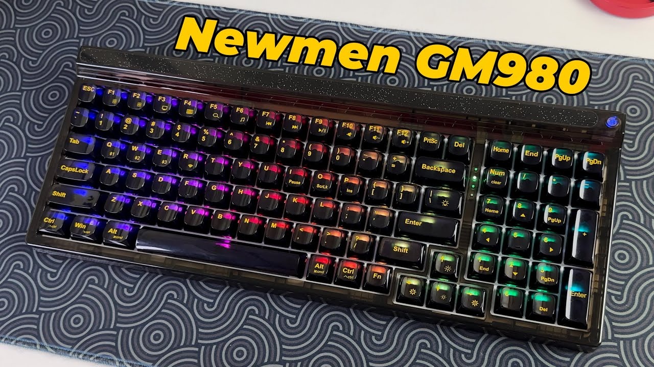 Bàn phím cơ Newmen GM980 Black Star ( Azure/ Misty rain ) - Hàng Chính Hãng