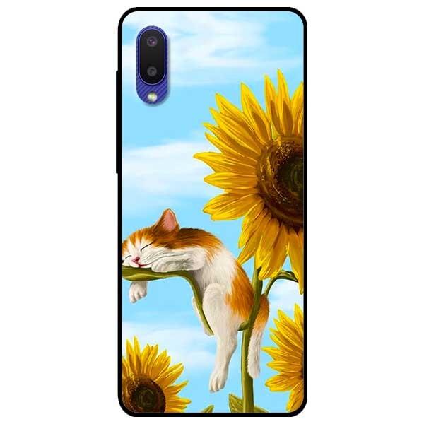 Ốp lưng dành cho Samsung Galaxy A02 - A02s - mẫu Mèo Ngủ Hoa