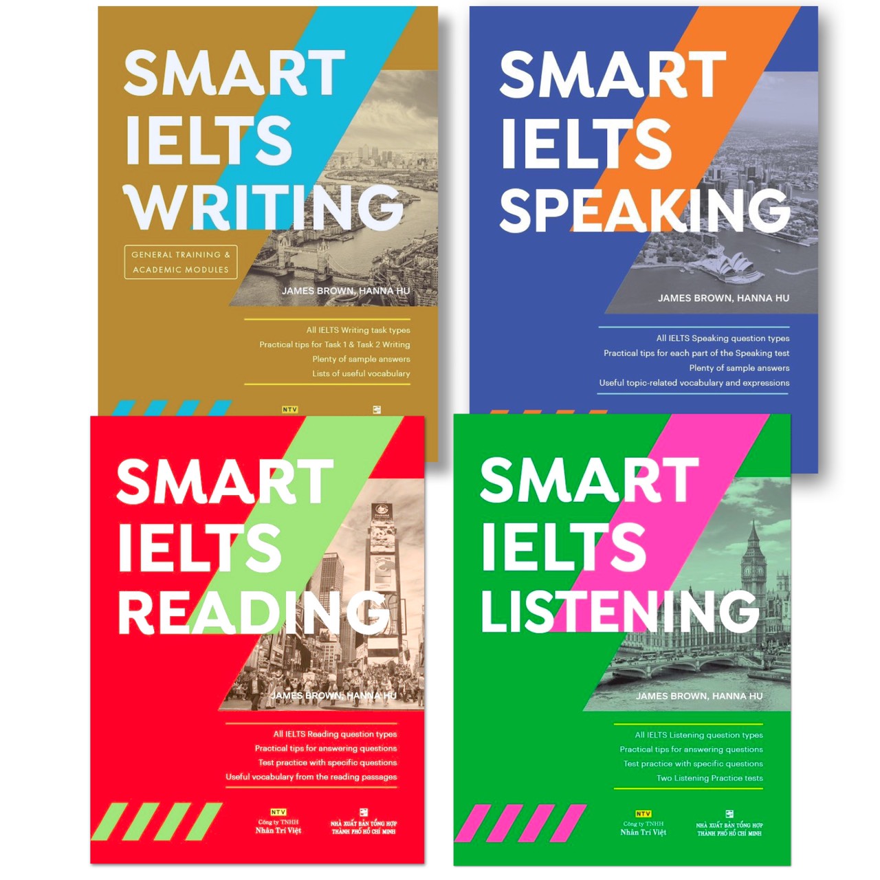 Combo Smart IELTS Writing, Smart IELTS Speaking, Smart IELTS Listening, Smart IELTS Reading