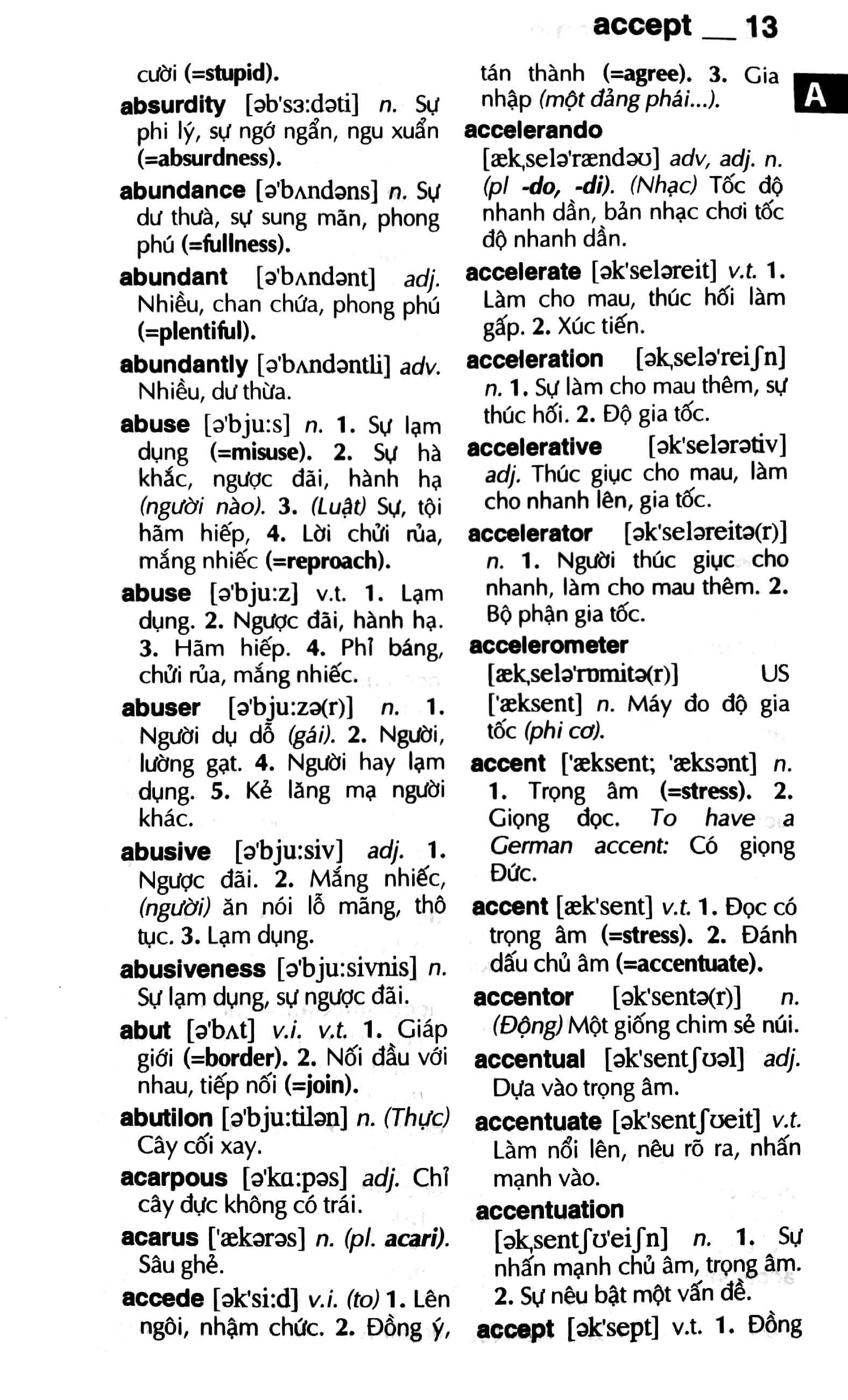 Từ Điển Anh-Việt 75.000 Mục Từ Và Định Nghĩa - Bìa Cứng - ảnh 8