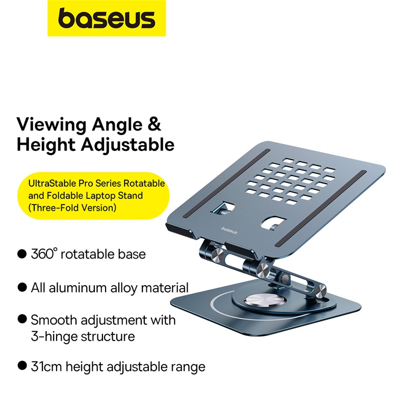 Đế Đỡ Laptop/Tablet Baseus UltraStable Pro Series Rotatable and Foldable Laptop Stand (Hàng chính hãng)