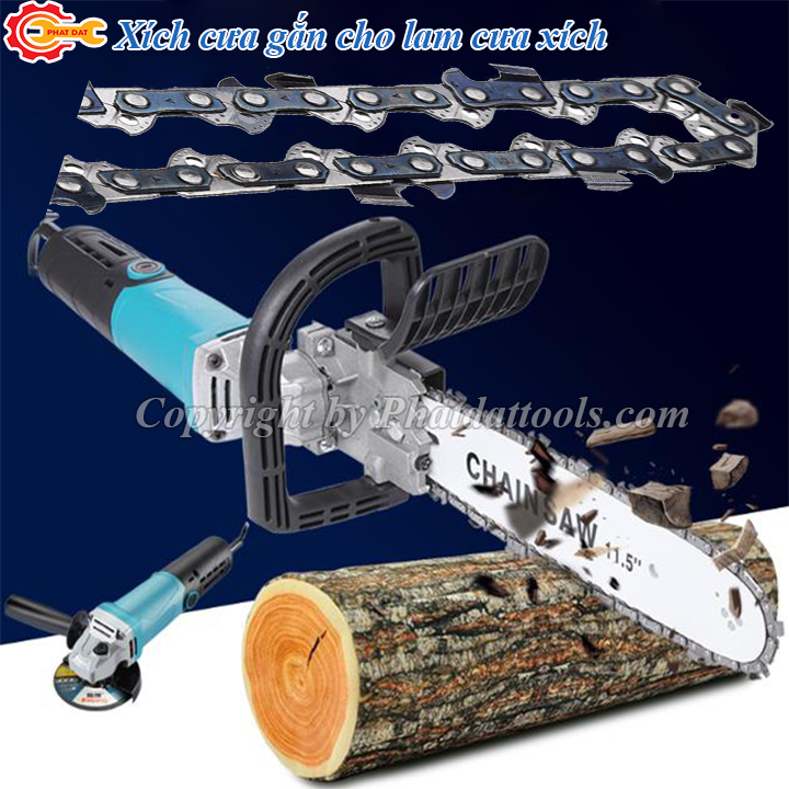 Xích cưa lắp cho lam cưa xích gắn máy mài