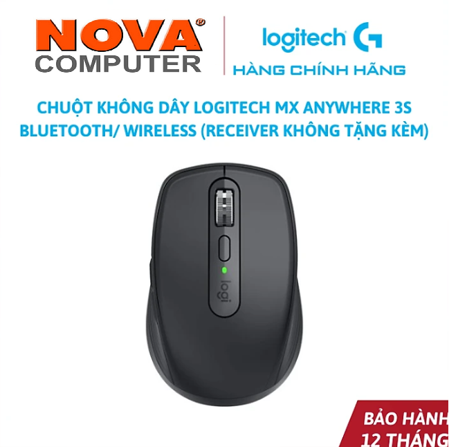 Chuột không dây Logitech MX Anywhere 3S Bluetooth/Wireless (không kèm recevier) - Hàng chính hãng