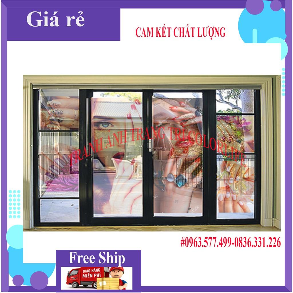 TRANH NAIL ẢNH DÁN CỬA KÍNH TRANG TRÍ TIỆM NAIL MI SIÊU ĐẸP BỀN GIÁ RẺ