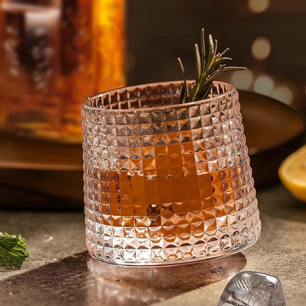 Bộ 6 ly Vang thủy tinh Rockie Checkered Old-Fashioned Glass