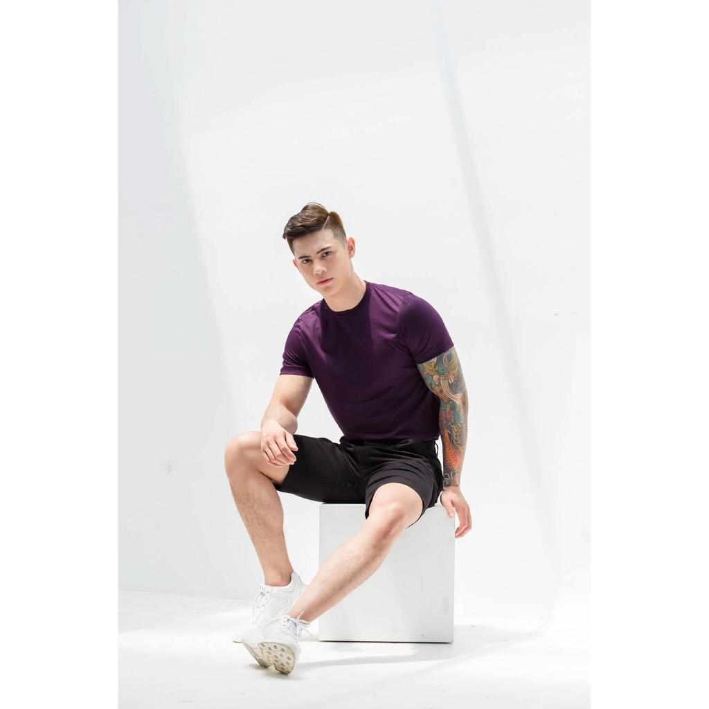 Áo thun trơn thương hiệu Americus Gosani kiểu dáng đơn giản phom body fit