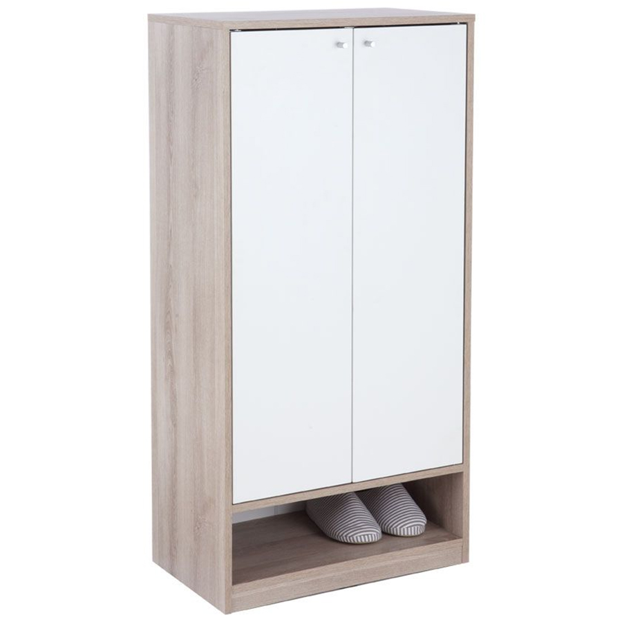 Tủ giày 6 tầng PEZZO gỗ công nghiệp cao cấp, cửa trắng kết hợp vân gỗ sang trọng | Index Living Mall - Phân phối độc quyền tại Việt Nam