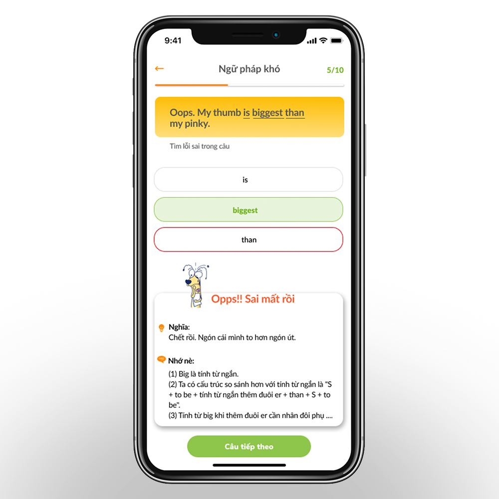 Hack Não Ngữ Pháp (Step Up English) - Học ngữ pháp bằng sơ đồ, App giải thích chi tiết lỗi sai, giúp hiểu bản chất, dễ dàng ứng dụng vào giao tiếp và thi cử