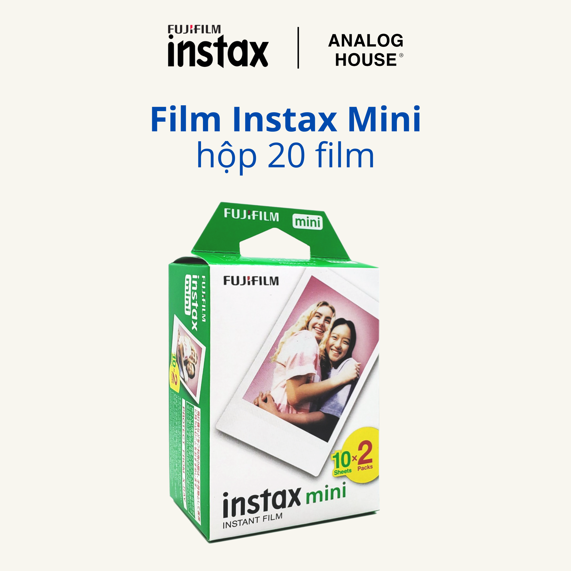 Hình ảnh Film Instax Mini - Giấy in ảnh Fujifilm cho máy chụp ảnh lấy liền Instax Mini - Hộp 20 tấm - Hàng Chính Hãng