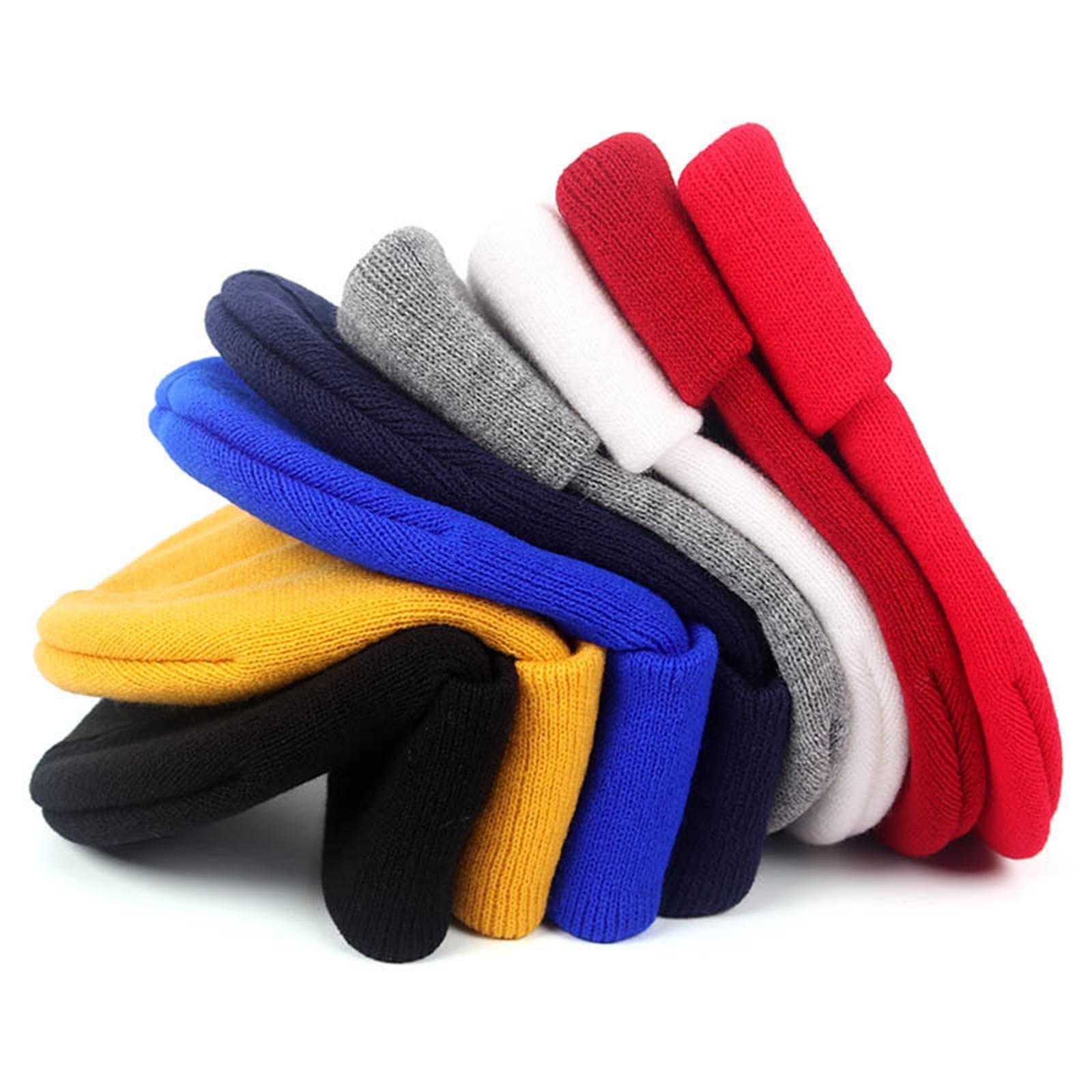 Knitted Hat Knit Beanie Unisex Warm Hat Headgear Soft for Outdoor Camping Cycling