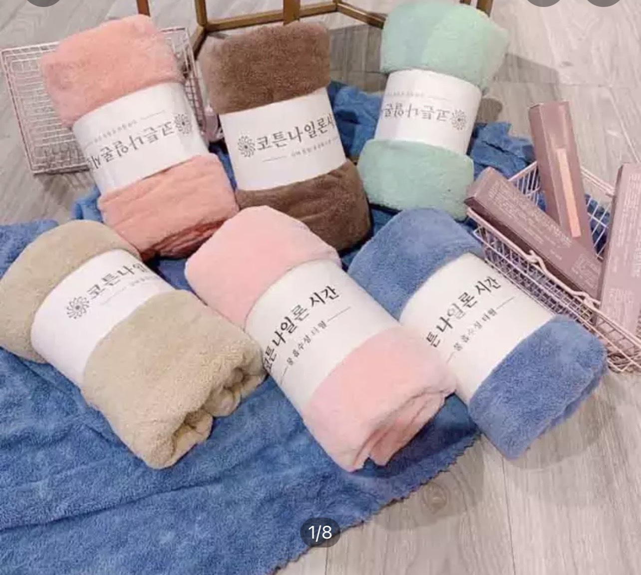 Khăn Lông cừu Hàn Quốc Cao Cấp size 35*75cm