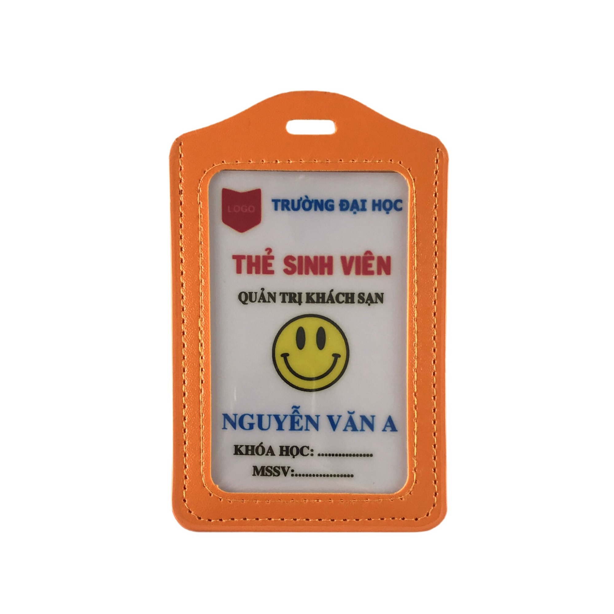 Bảng tên da 5.5x8.5cm 1 mặt đứng (50)