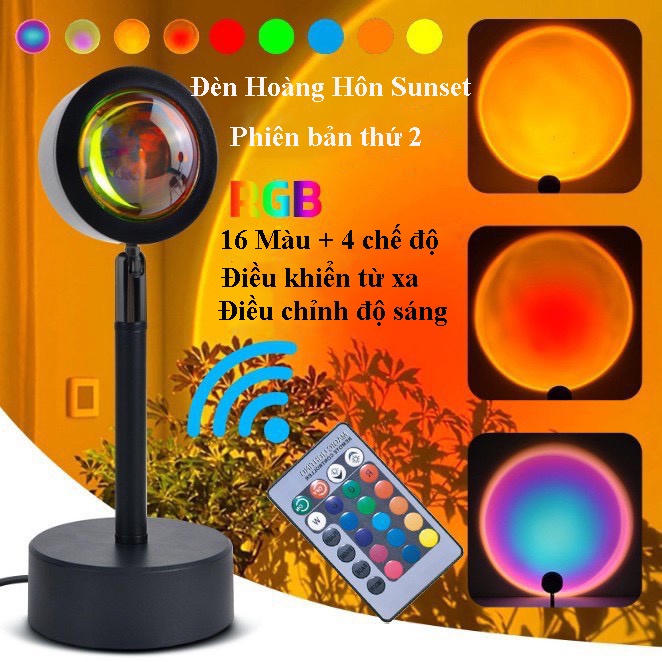 Đèn hoàng hôn 16 màu ,Đèn Sunset tiktok có điều khiển