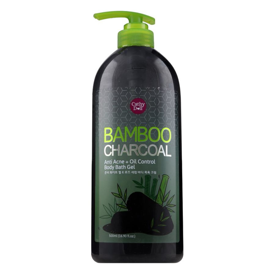 Sữa Tắm Than Tre Cathy Doll Bamboo Charcoal Anti Acne+Oil Control Body Bath Gel (500ml)