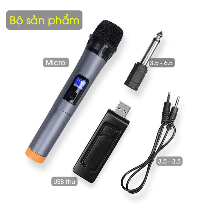 Micro karaoke không dây màn hình LCD Zansong V12 (hàng nhập khẩu)