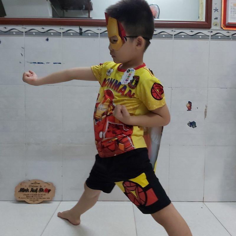 Bộ đồ người sắt kèm choàng và mặt nạ 3D cho bé