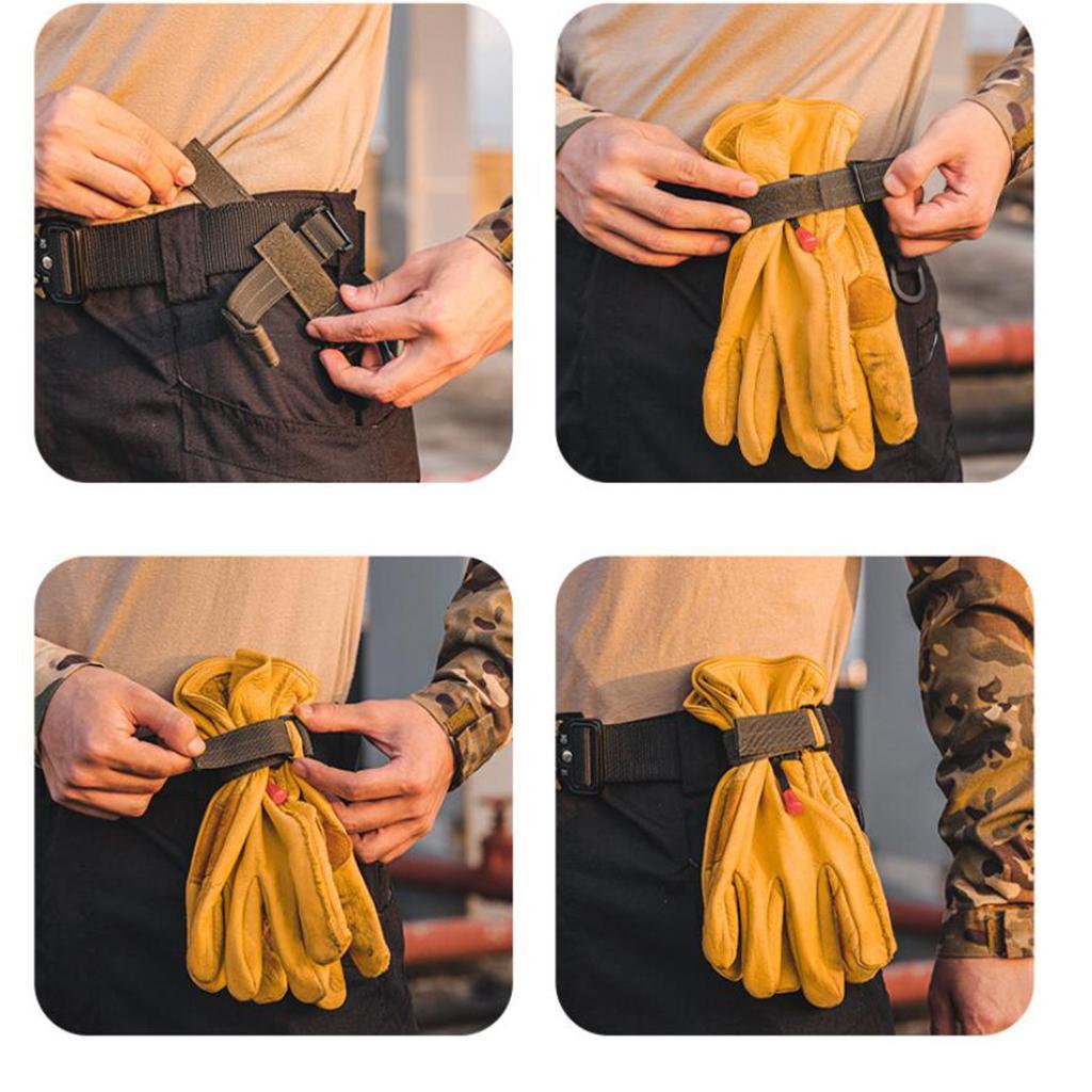 2x Adjustable Glove Holder Strap Hiking Backpack Rope Hanger Worker Work Gloves Belt Hanger Grabber Rotatable Hook Accessories