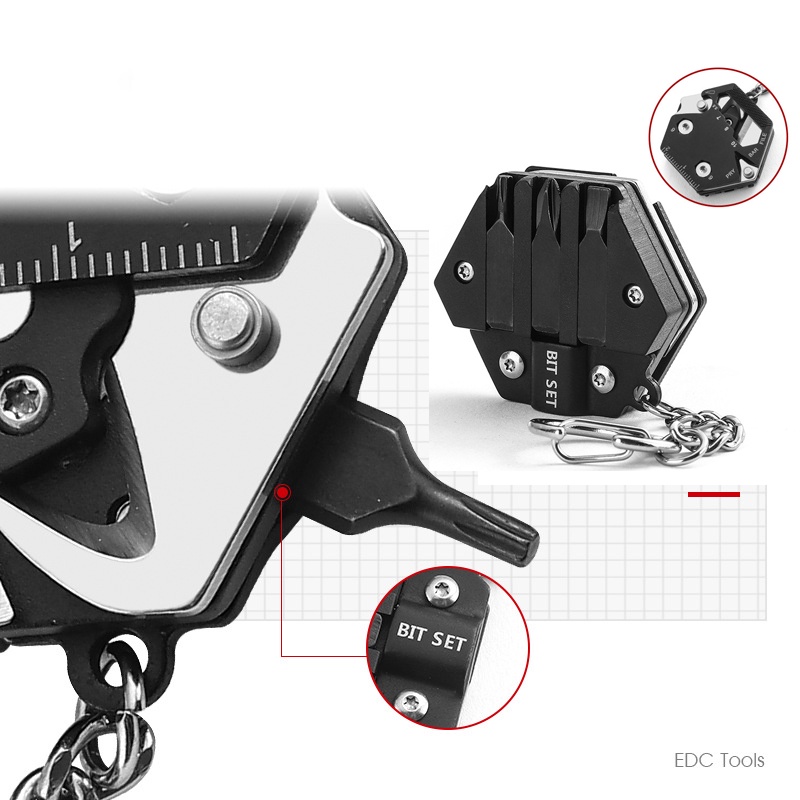 Móc khóa EDC multitools dụng cụ đa năng nhỏ gọn