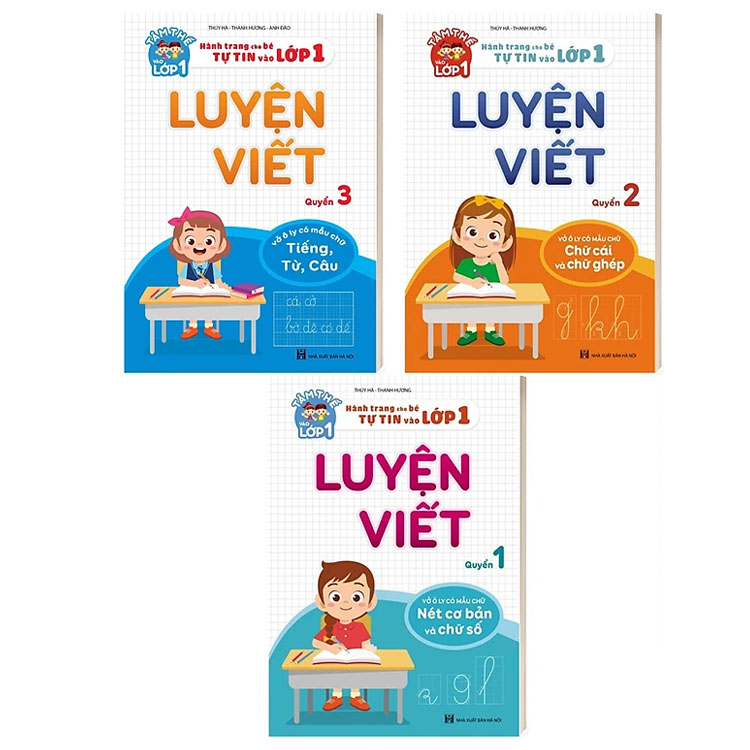 Set 3 cuốn luyện viết cho bé vào lớp 1