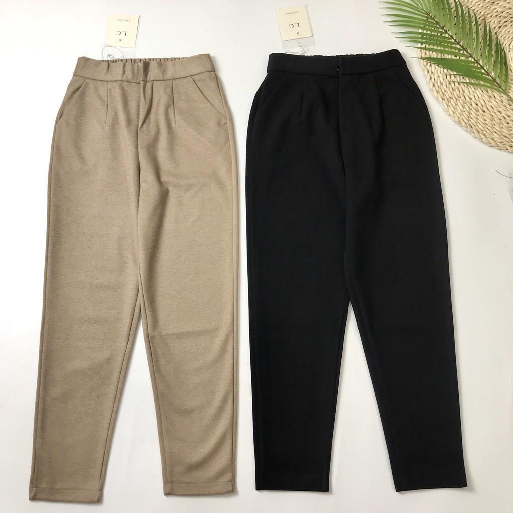 Quần baggy nữ ERIS chất dạ cao cấp lưng chun cạp cao siêu đẹp