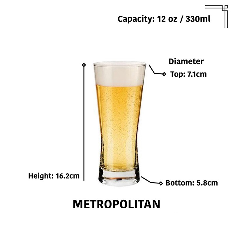 Bộ 6 Cốc Ly Thủy Tinh Đẹp Dung Tích 330 ML