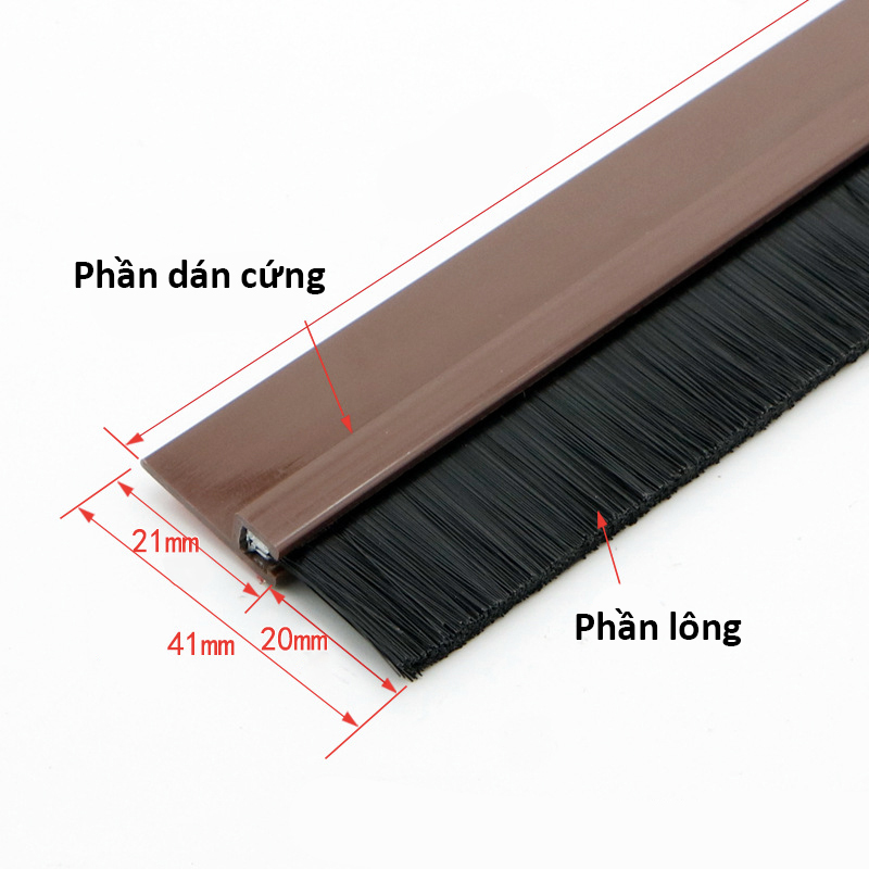 Thanh Dán Chân Cửa Đế Lông - Chống Bụi, Chống Côn Trùng - Doorseal (Vietnam)