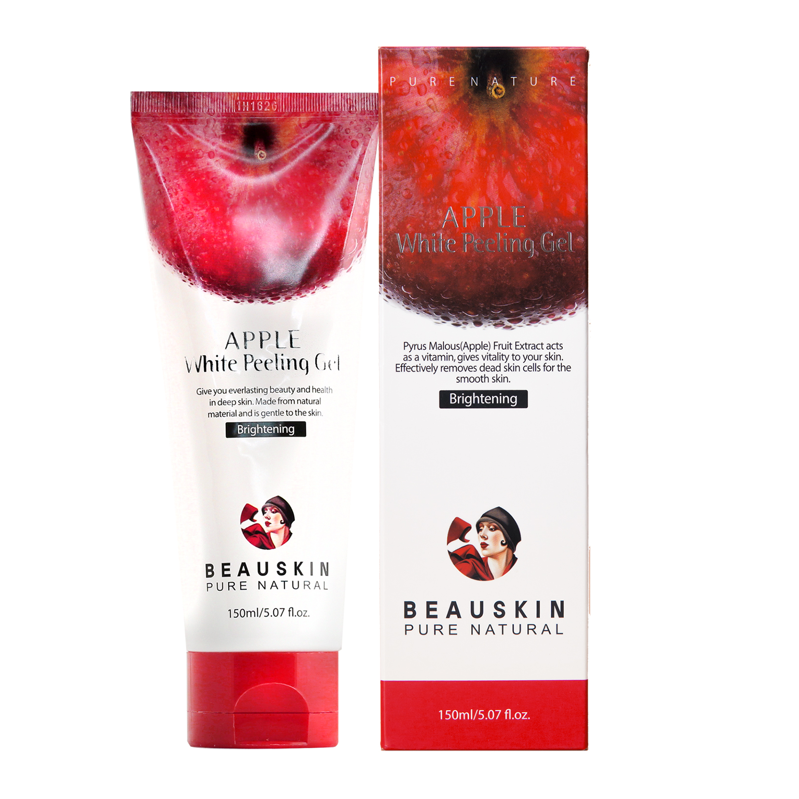 Combo Tẩy da chết sáng da sạch mụn Beauskin Apple White Peeling Gel và Mặt nạ giảm stress Don't worry