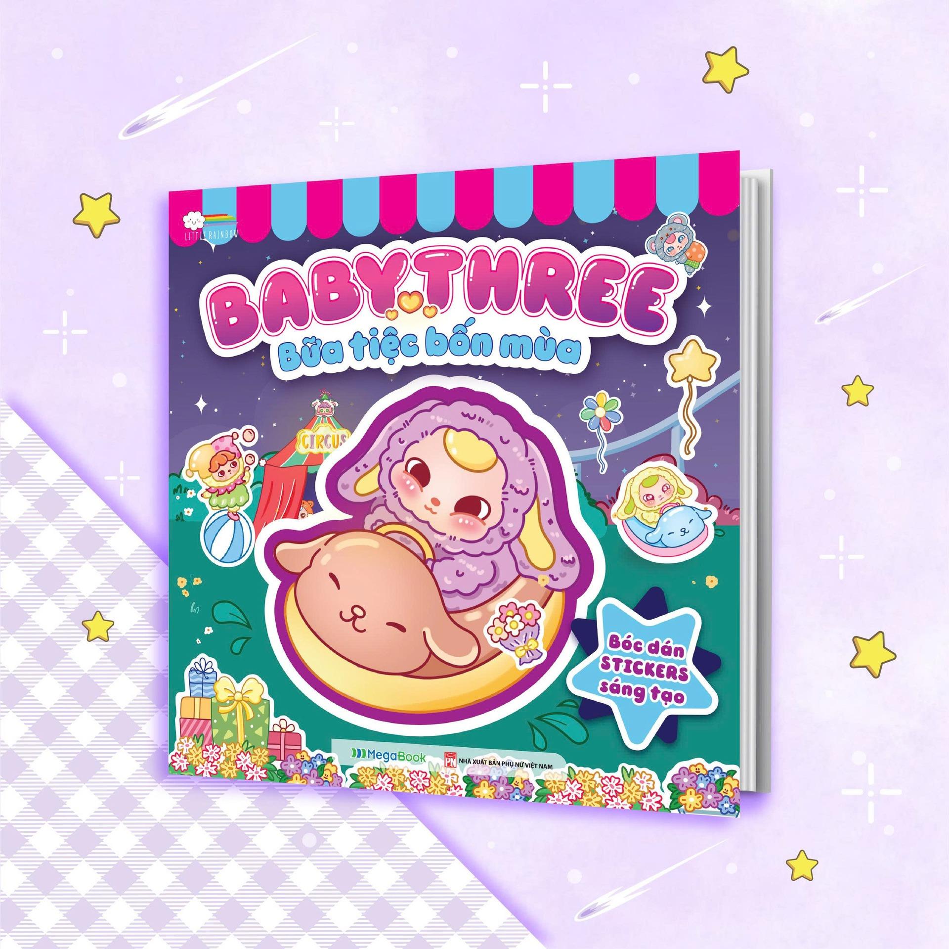Sách - Baby Three - Bữa Tiệc Bốn Mùa - Bóc Dán Stickers Sáng Tạo