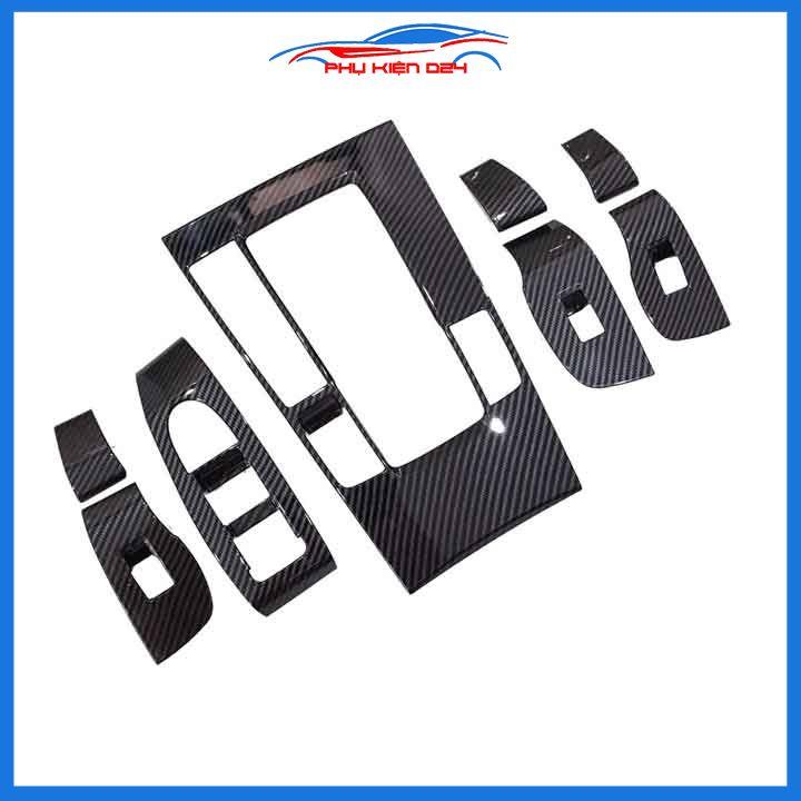 Ốp nội thất cho xe ô tô Mazda 3 2020-2021-2022 vân Cacbon ABS bảo vệ chống trầy xước và làm đẹp xe