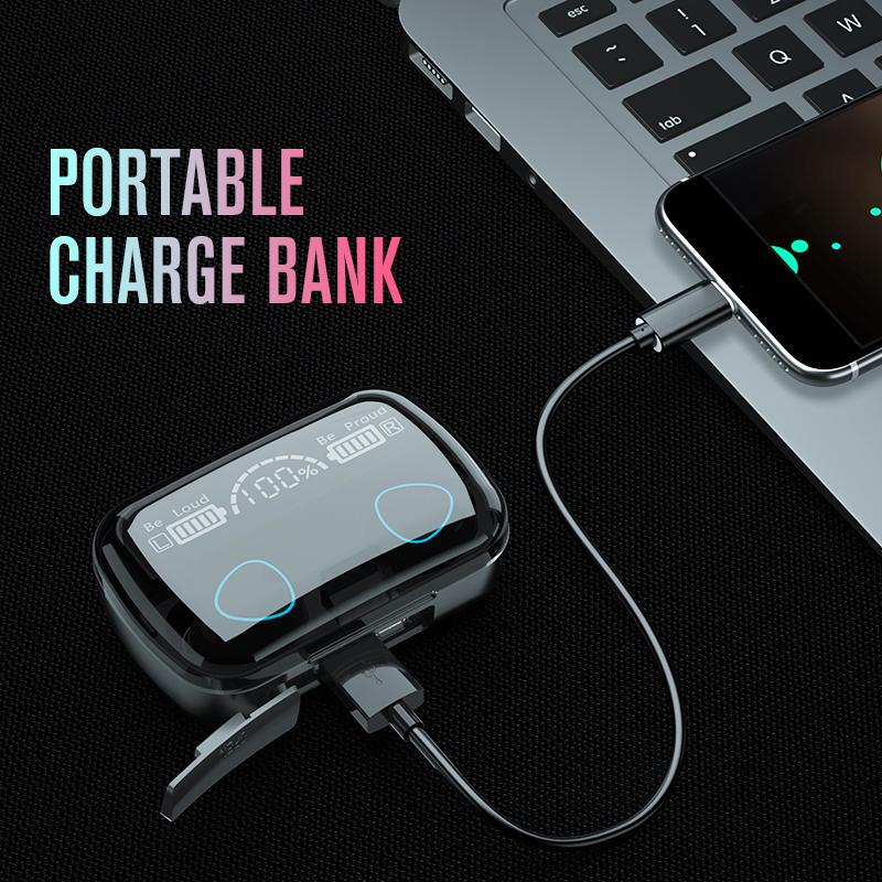M10 Tai Nghe Không Dây Bluetooth Tai Nghe Nhét Tai Chống Nước Tai Nghe Thể Thao Tai Nghe Nhét Tai Dành Cho Huawei Iphone OPPO Xiaomi TWS Âm Nhạc Tai Nghe