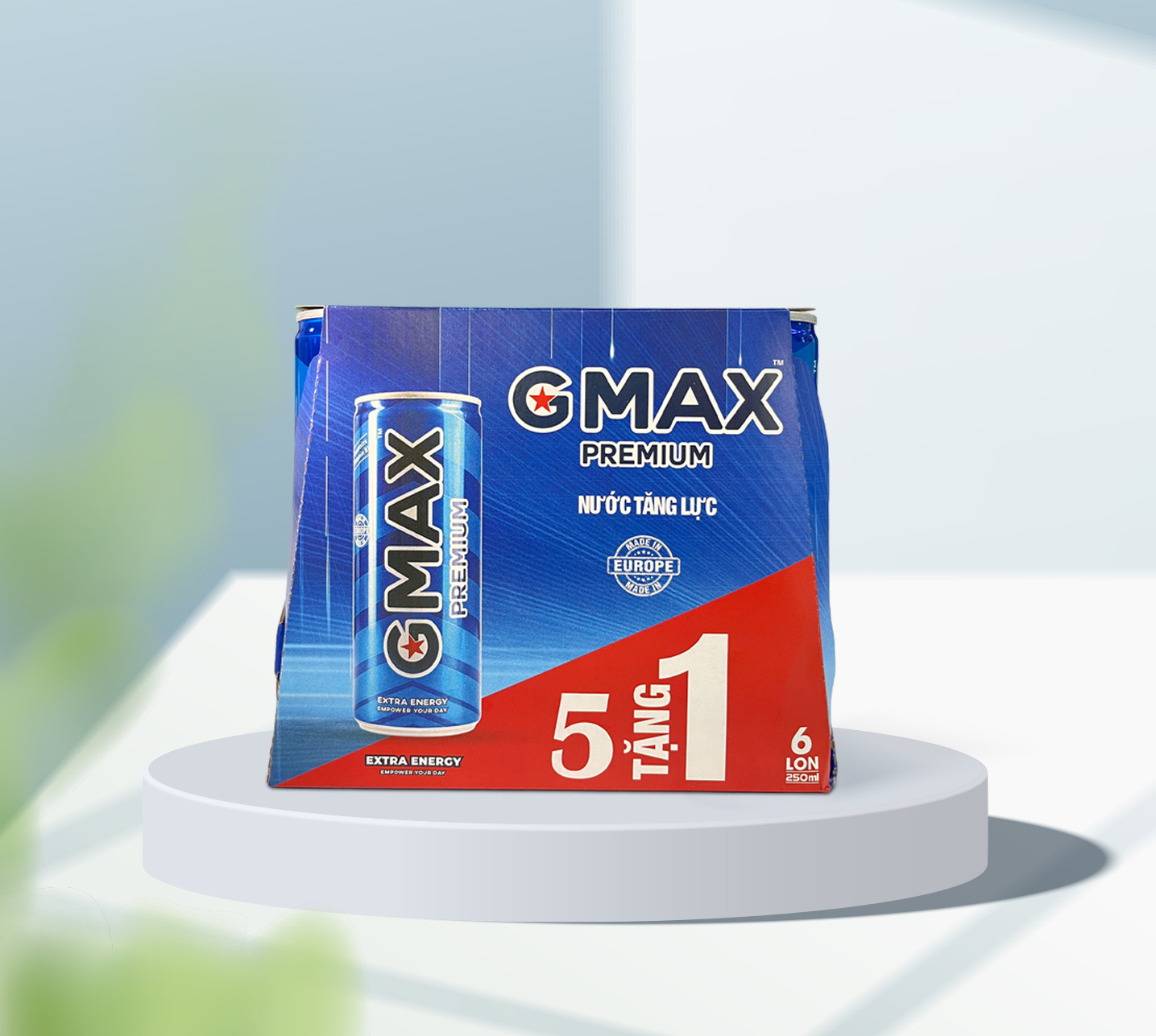 [MUA 5 TẶNG 1] Nước tăng lực Gmax Premium vị Classic (250ml x 6)