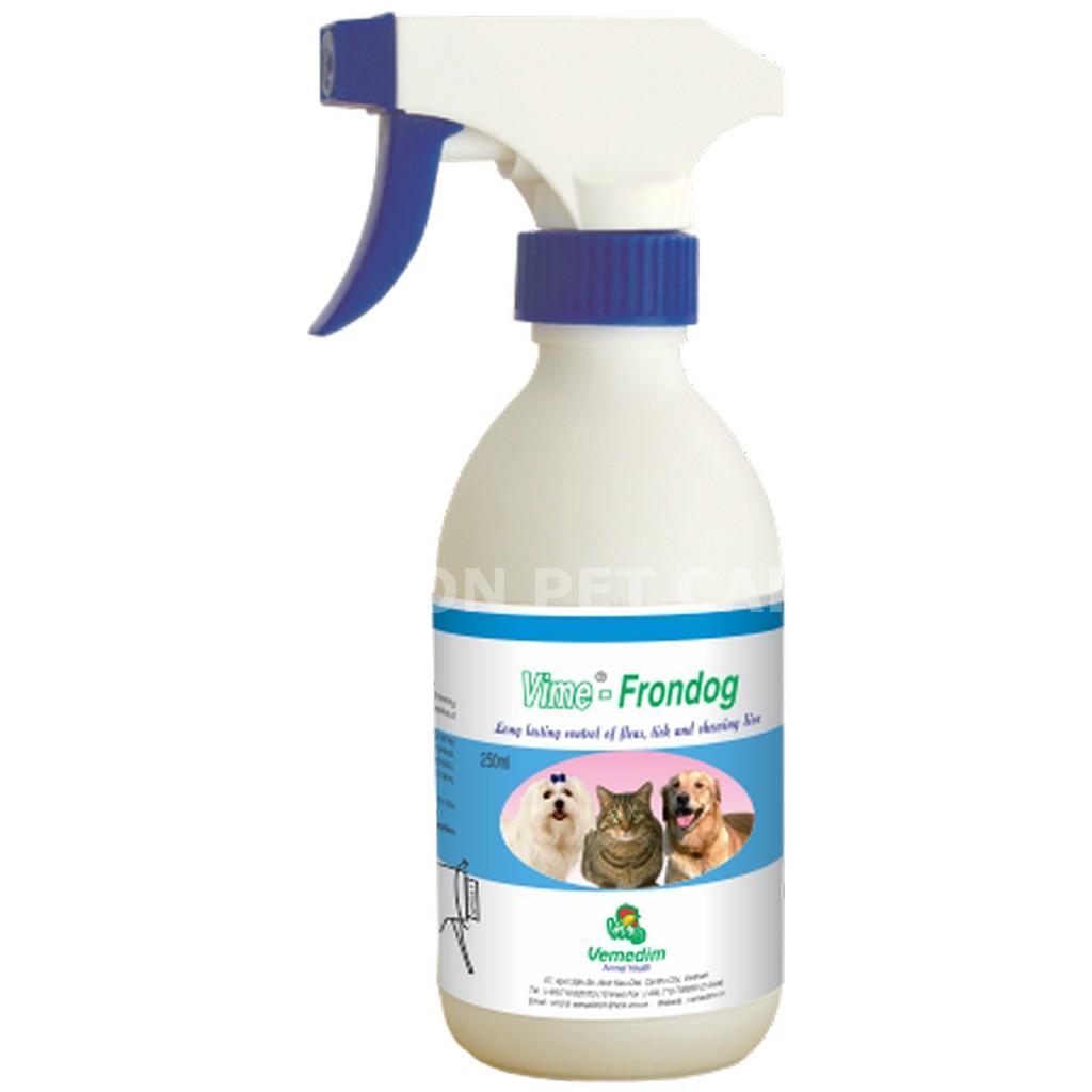 Thuốc xịt ve rận, bọ chét Vime Frondog cho chó mèo 250ml