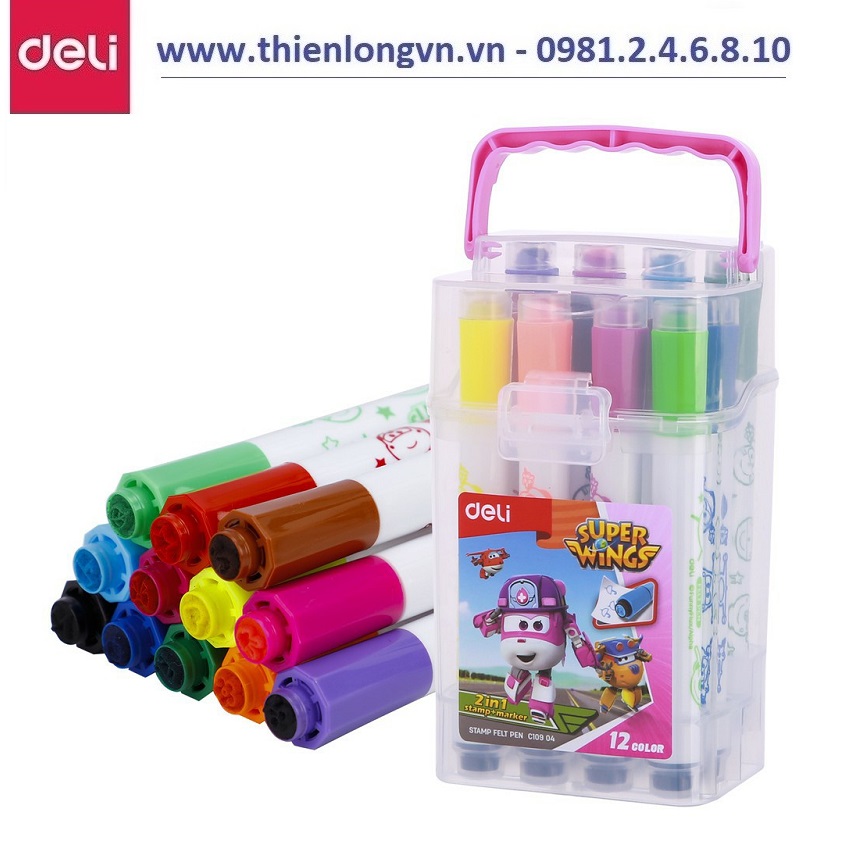 Bút màu nước Deli 10904 - 12 màu