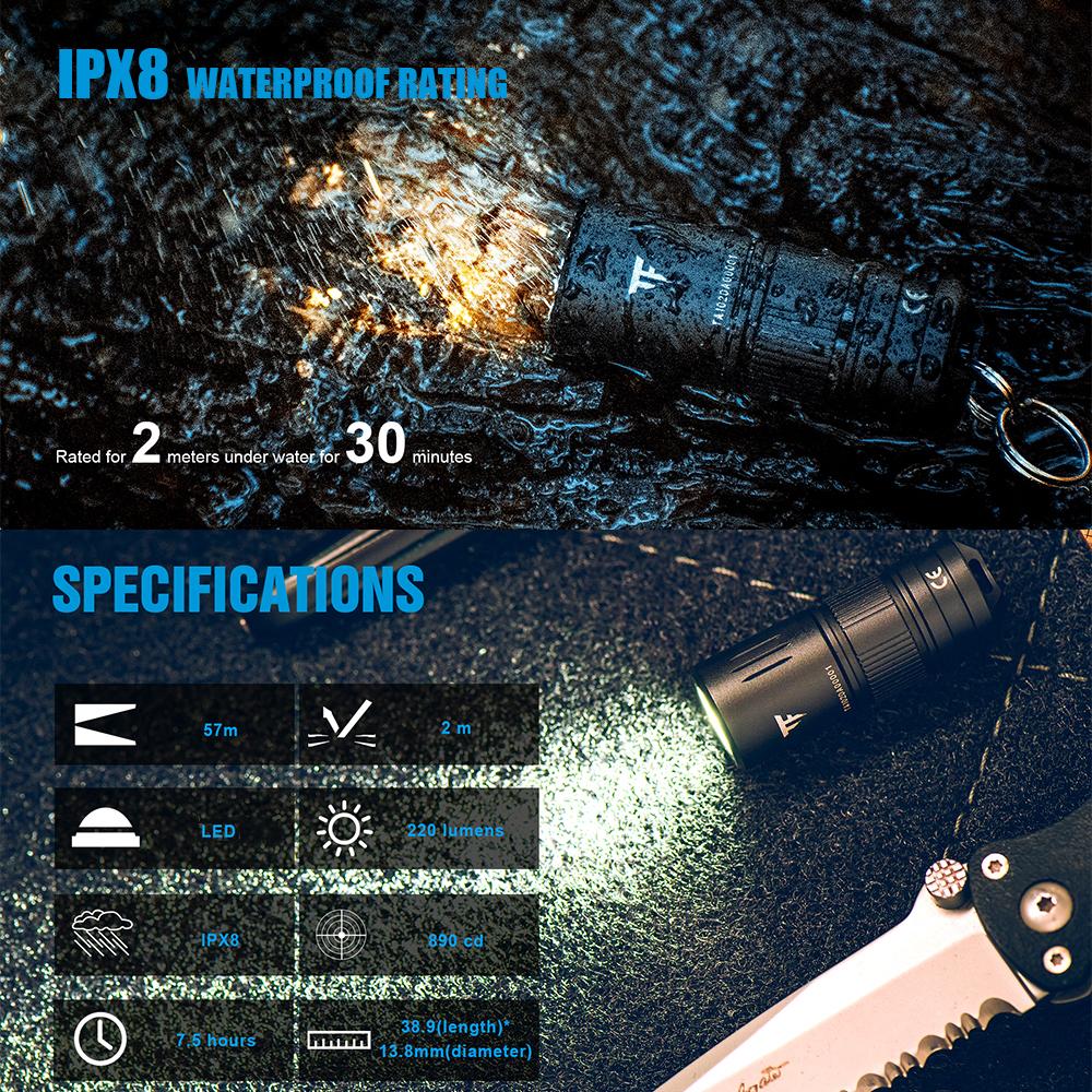 Đèn pin móc khóa MINI USB có thể sạc lại