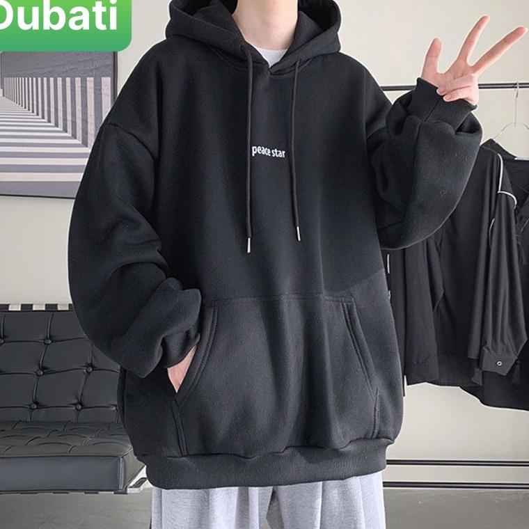 ÁO HOODIE NAM NỮ, ÁO KHOÁC NỈ IN HÌNH CHỨ PEACE STAR FROM RỘNG DÀI TAY - DUBATI FASHON