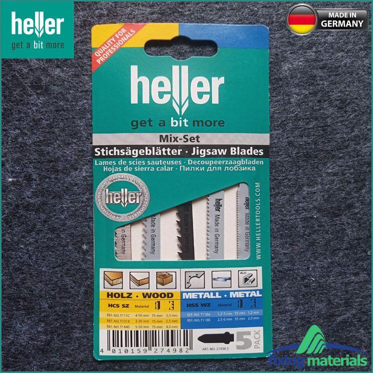 Set 5 Lưỡi cưa lọng hỗn hợp HELLER 27498 2 (Cưa sắt, gỗ, SX tại ĐỨC)