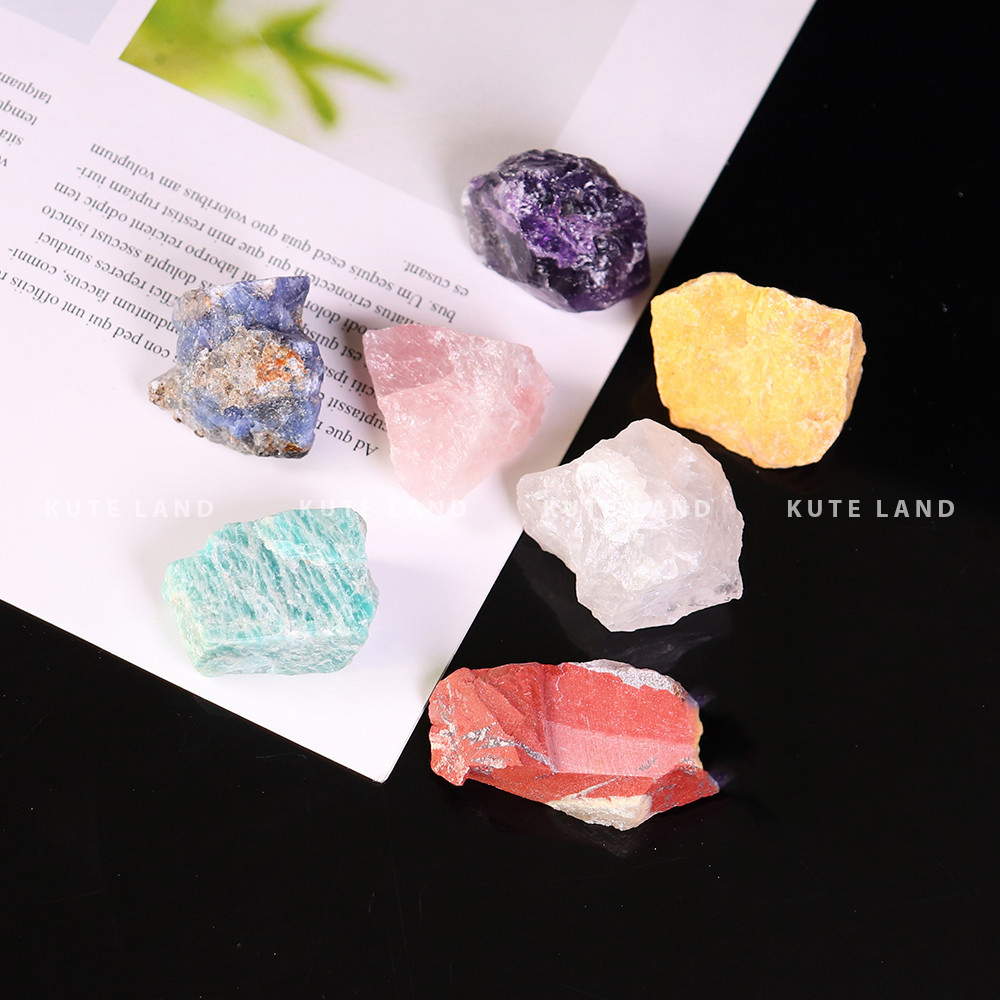 Túi Đá Thanh Tẩy Thô 7 Viên Đá Đẹp