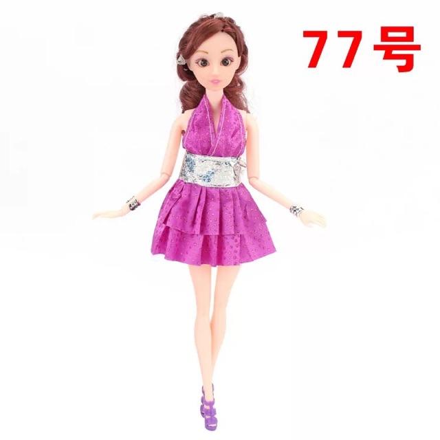 Đầm búp bê 30 cm - tím