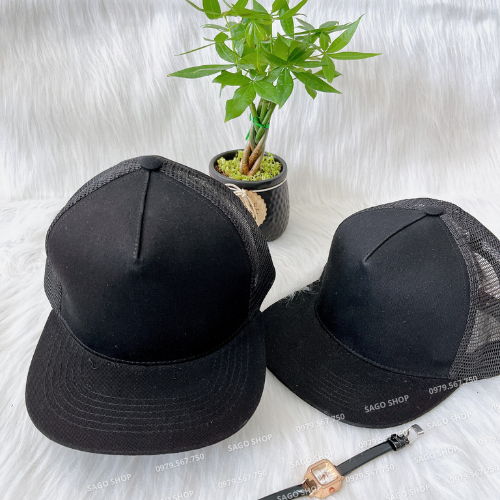 (ẢNH THẬT) Nón Snapback Vải Kaki Cotton Phối Lưới Siêu Đẹp Cá Tính, Freesize Nam Nữ  SG010 - Sago Shop