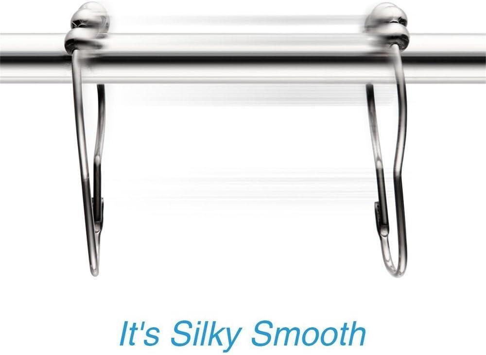 Vòng rèm tắm cho phòng tắm - thép không gỉ, bộ 12