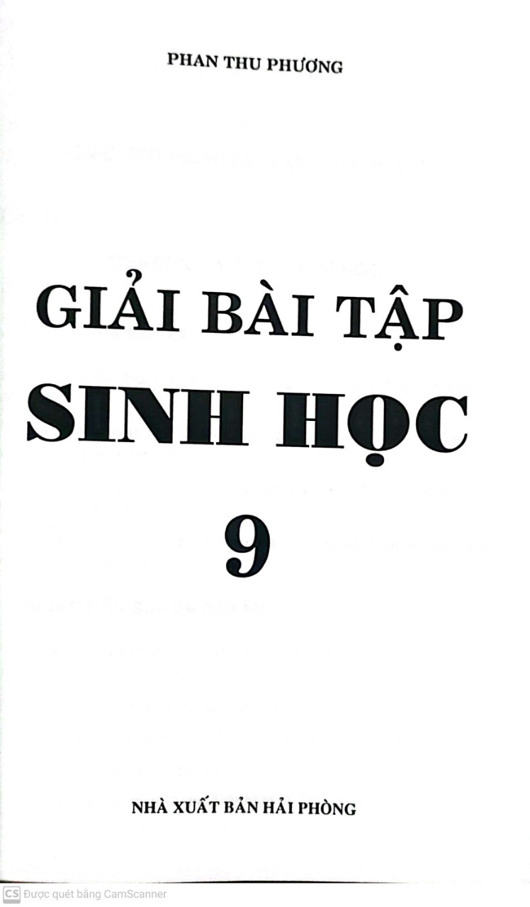 GIẢI BÀI TẬP SINH HỌC 9 ( PTP)