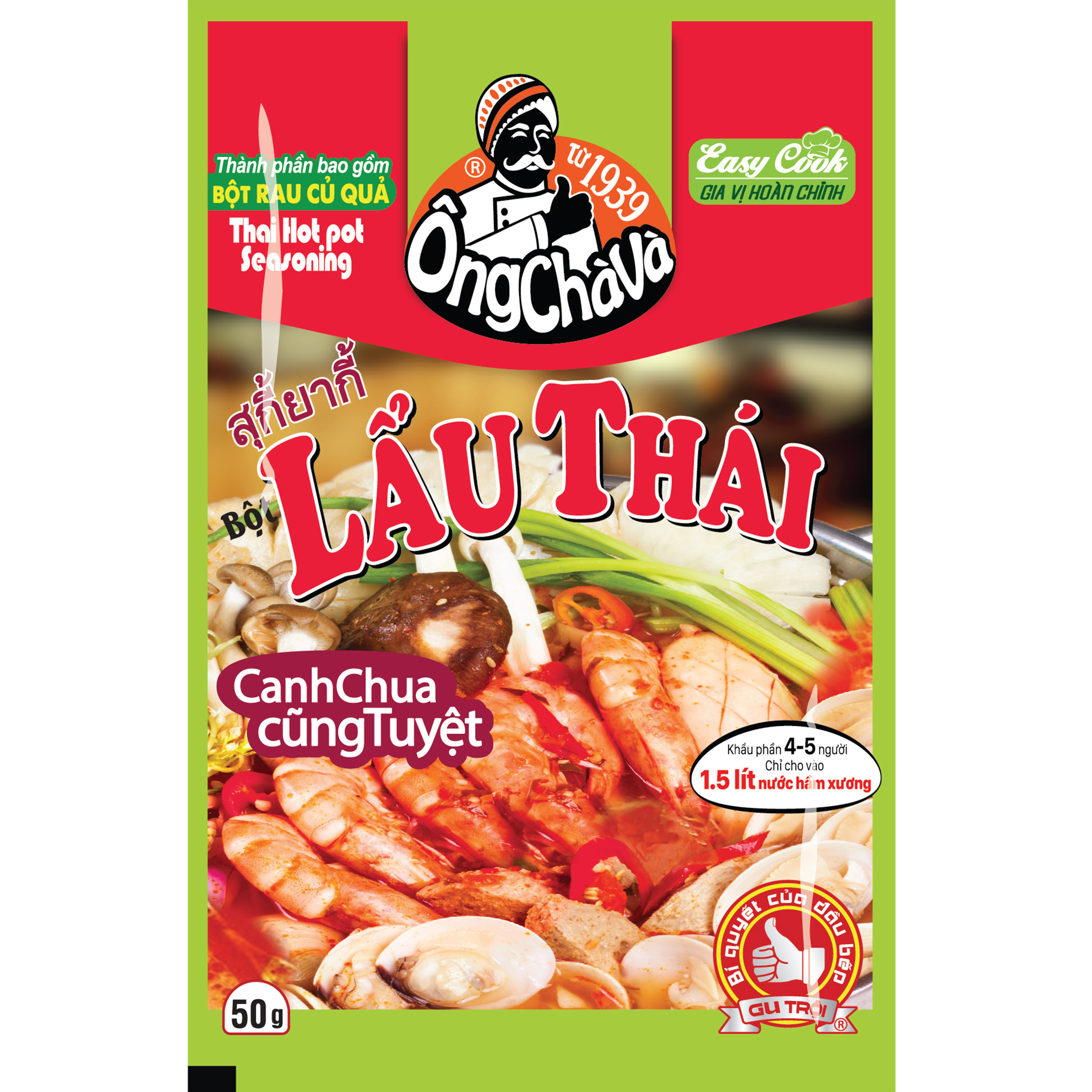 Combo 2 Gói Bột Lẩu Thái Ông Chà Và (50gram/Gói)