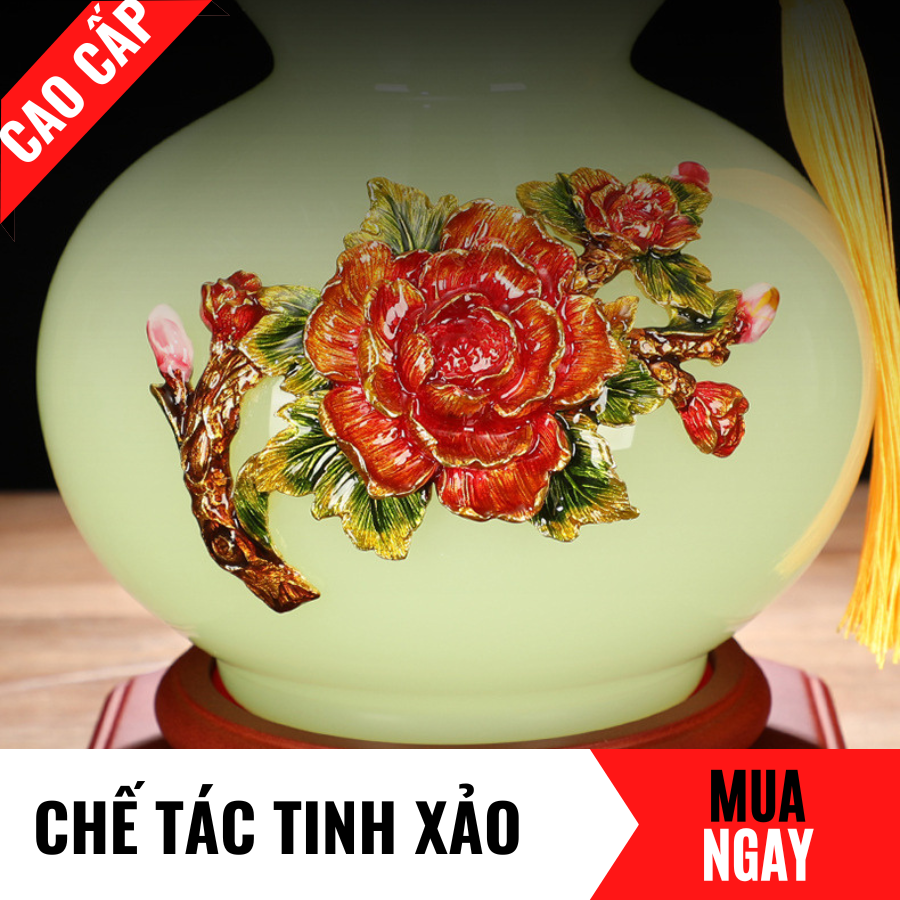 Hồ Lô Trang Trí Phong Thủy Bằng Đá Băng Ngọc Cao 40cm