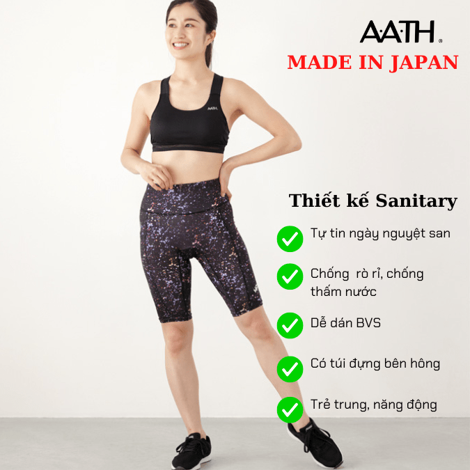 Quần Legging lửng nano A.A.TH Japan, chăm sóc chân