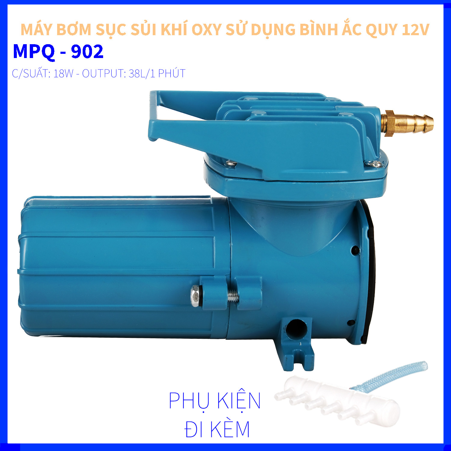 MÁY SỤC SỦI THỔI KHÍ OXY - RESUN - MPQ - 902 - SỬ DỤNG NGUỒN ĐIỆN BÌNH ẮC QUY NGUỒN ĐIỆN 12V